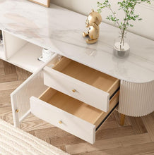 Load image into Gallery viewer, MARBLE TV TABLE 982 (Glass doors)