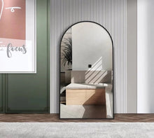 Load image into Gallery viewer, ARCH MIRROR WITH BLACK ALUMINUM FRAME 200X120 CM