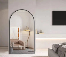 Load image into Gallery viewer, ARCH MIRROR WITH BLACK ALUMINUM FRAME 200X120 CM