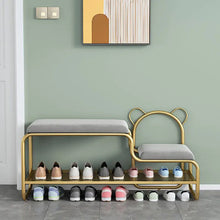 Load image into Gallery viewer, Cute teddy bear shoe rack TWO colors