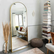 Load image into Gallery viewer, ARCH MIRROR WITH GOLD ALUMINUM FRAME 200X120 CM