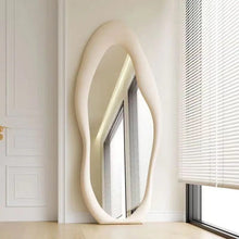 Load image into Gallery viewer, Cave door mirror luxury fabric frame