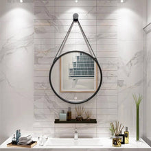 Load image into Gallery viewer, Circular wall mirror with a hanger