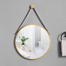 Load image into Gallery viewer, Circular wall mirror with a hanger
