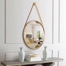 Load image into Gallery viewer, Circular wall mirror with a hanger