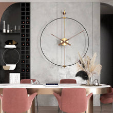 Load image into Gallery viewer, Modern wall clock metal skewers