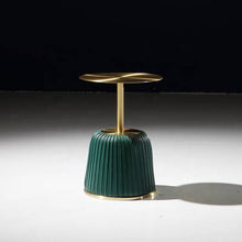 Load image into Gallery viewer, OUNA leather side table (green)