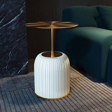 Load image into Gallery viewer, OUNA leather side table (beige)