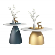 Load image into Gallery viewer, Modern luxury marble coffee table set (gold and blue)