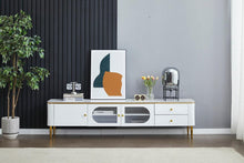 Load image into Gallery viewer, MARBLE TV TABLE 982 (Glass doors)