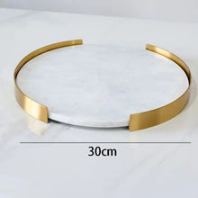 Load image into Gallery viewer, Round Marble Tray