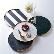 Load image into Gallery viewer, Round Marble Tray