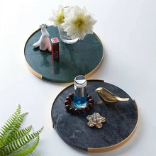 Load image into Gallery viewer, Round Marble Tray