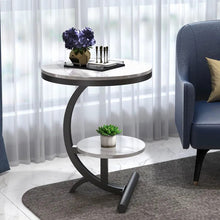 Load image into Gallery viewer, White marble side table