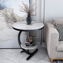 Load image into Gallery viewer, White marble side table