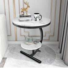 Load image into Gallery viewer, White marble side table