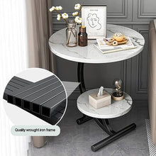 Load image into Gallery viewer, White marble side table