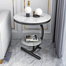 Load image into Gallery viewer, White marble side table