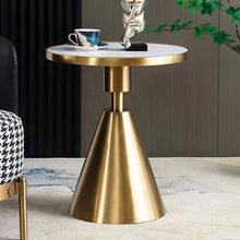 Load image into Gallery viewer, cone metal side table "Marble top" 2 COLOR