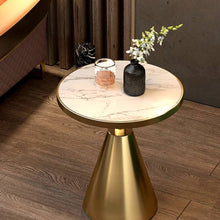 Load image into Gallery viewer, cone metal side table "Marble top" 2 COLOR