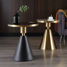 Load image into Gallery viewer, cone metal side table "Marble top" 2 COLOR