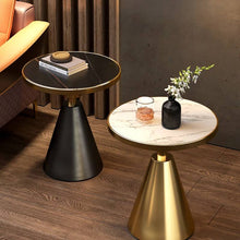 Load image into Gallery viewer, cone metal side table "Marble top" 2 COLOR