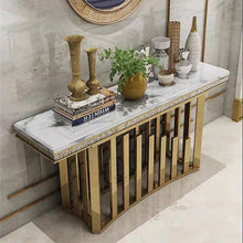 Load image into Gallery viewer, High quality metal and marble console table model I
