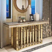 Load image into Gallery viewer, High quality metal and marble console table model I