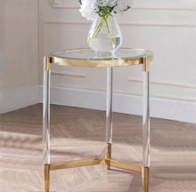 Load image into Gallery viewer, Table set of 3 pieces, acrylic and glass