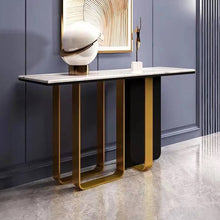 Load image into Gallery viewer, AXEL High quality metal and marble console table