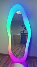 Load and play video in Gallery viewer, Magic cave door mirrors with LED lighting