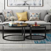 Load image into Gallery viewer, BLACK MARBLE COFFEE TABLE SET