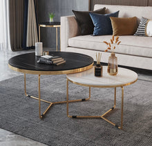 Load image into Gallery viewer, Coffee table set Golden base