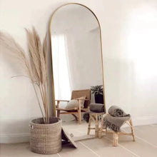 Load image into Gallery viewer, ARCH MIRROR WITH GOLD ALUMINUM FRAME 180X70 CM