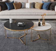 Load image into Gallery viewer, Coffee table set Golden base