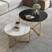 Load image into Gallery viewer, Coffee table set Golden base