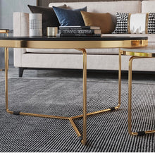 Load image into Gallery viewer, Coffee table set Golden base