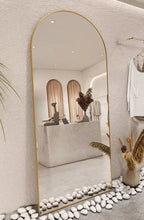 Load image into Gallery viewer, ARCH MIRROR WITH GOLD ALUMINUM FRAME 200X100 CM
