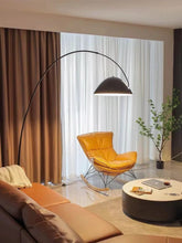 Load image into Gallery viewer, Moly Curved lamp with a metal base
