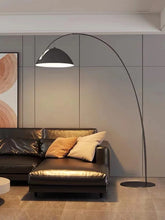 Load image into Gallery viewer, Moly Curved lamp with a metal base
