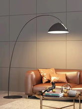 Load image into Gallery viewer, Moly Curved lamp with a metal base
