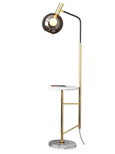 Load image into Gallery viewer, Douri floor lamp Marble shelf and marble base
