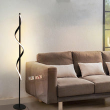 Load image into Gallery viewer, black Spiral floor lamp LED
