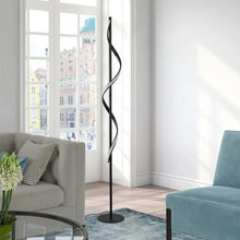 Load image into Gallery viewer, black Spiral floor lamp LED
