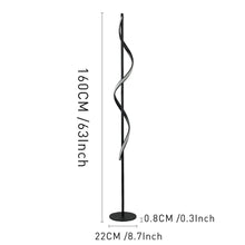 Load image into Gallery viewer, black Spiral floor lamp LED
