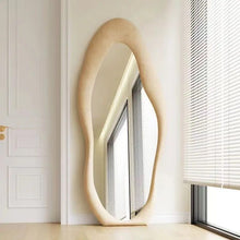 Load image into Gallery viewer, Cave door mirror luxury fabric frame
