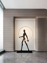 Load image into Gallery viewer, Bright circle MAN floor lamp
