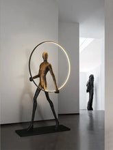 Load image into Gallery viewer, Bright circle MAN floor lamp
