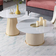 Load image into Gallery viewer, OUNA leather COFFEE TABLE SET marble Top
