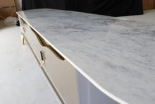 Load image into Gallery viewer, Gray marble TV table
